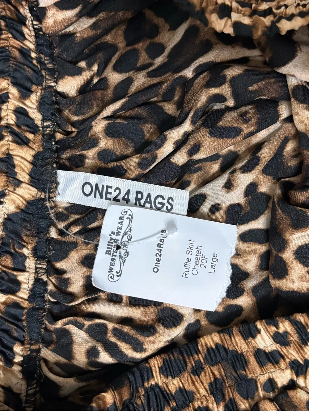 Leopard Print High-Low Maxi Skirt - Brown/Black